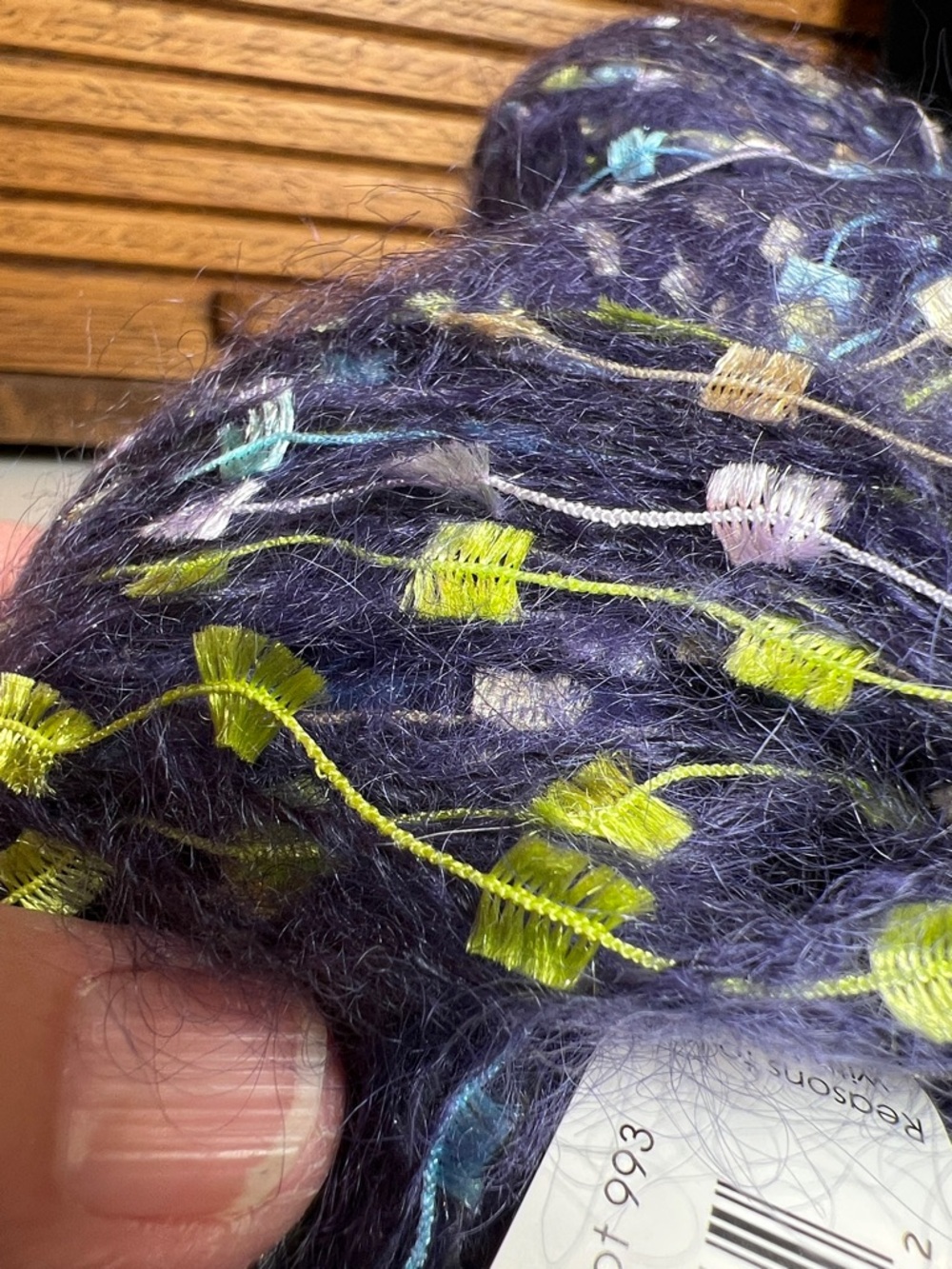 NWT Rave yarn, made in Turkey for Classic Elite, novelty yarn, 2.5-3 sts./1” - Picture 4 of 10